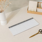 Planificador de bloc semanal, para planear tu semana en una libreta panorámica o formato panorámico con diseño elegante y materiales sostenibles.