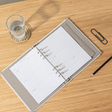 Recambio de papel reciclado agenda a semana sin fechas