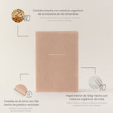 Pequeña libreta de notas de papel de almendras