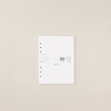 Recambio de papel reciclable con planificador mensual sin fechas pack