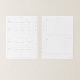 Recambio de papel reciclable con balance de gastos para contabilidad