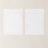 Recambio de papel reciclable para planear menus para agenda