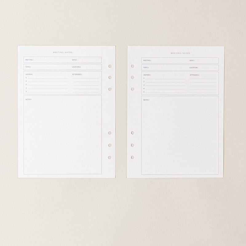 Recambio de papel reciclable para notas de reuniones para organizacion