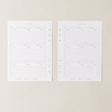 Recambio de papel reciclable para planear regalos para agenda