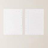 Recambio de papel reciclable con planificador de tareas para organizacion