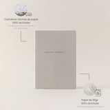 Libretas personalizadas con tres colores notas pequeñas para escribir en una libreta bonita y mantener un 2022 planificador. Archivador carpesanos, para escribir como en un cuaderno tipo oxford. Un carpesano recargable con anillas A5