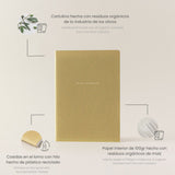 Pequeña libreta de notas sostenible