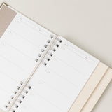 Hojas de planificador y agenda sostenible de papel reciclado