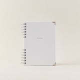 Planificador y agenda sostenible de papel reciclado gris