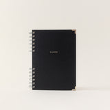 Planificador y agenda sostenible de papel reciclado negra