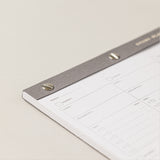 Mi bloc de notas con planificador de estudios para trabajo en tus métodos y organización de estudios. Para una planificación de estudio, con un to do list en un bloc de notas A4.