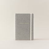 Planificador personal sin fechas de piñatex sostenible gris
