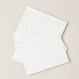 Diseño caja de recetas para recetarios hecho a mano, artesanal para crear ficha de recetas con diseño para escribir tus recetas semanales en muchas sostenibles hechas de papel de piedra.