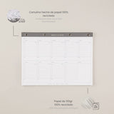 Bloc de notas semanal tamaño A4, bloc de notas y libretas de nota para planear cada mes. Mi bloc de notas con todo list.