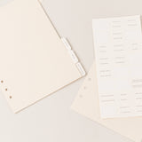 Recambio separadores de papel reciclable con stickers