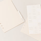 Recambio separadores de papel reciclable con stickers