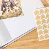 Photo Cornes unos stickers adhesivos para hacer tu album de fotos o scrapbooking en tus álbumes melpom sostenibles.