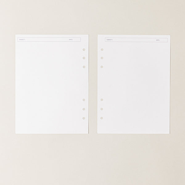 Recambio de papel reciclable con hojas lisas para proyectos