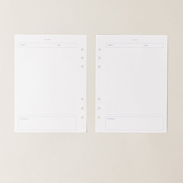 Recambio de papel reciclable para tomar notas para organizacion